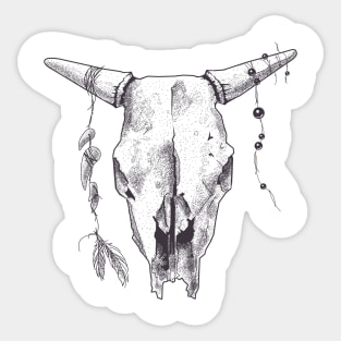 Animal Skull Art Sticker